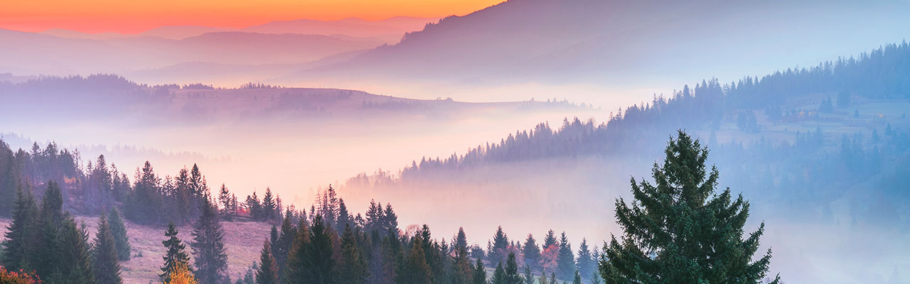 sunrise in mountains