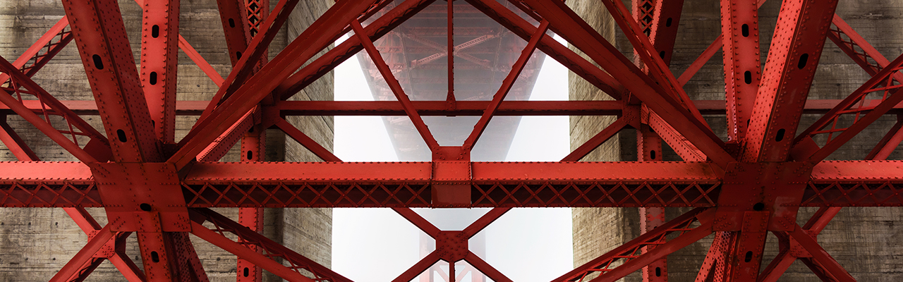 View under Golden Gate Bridge